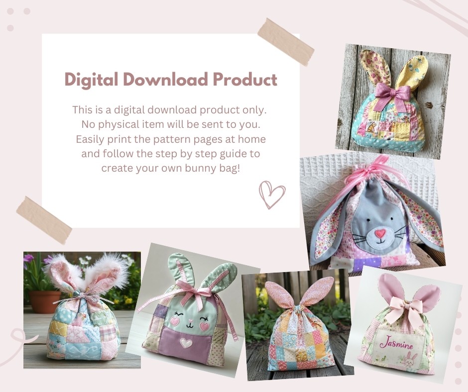 Bunny Patchwork Bag Pattern and Guide