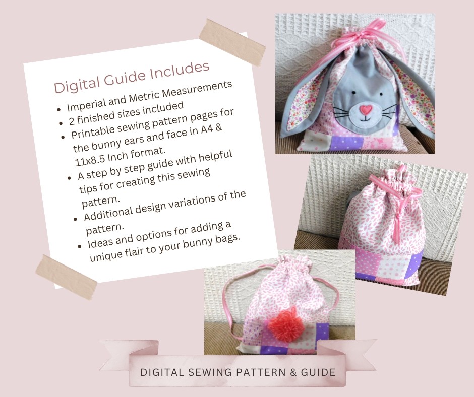Bunny Patchwork Bag Pattern and Guide