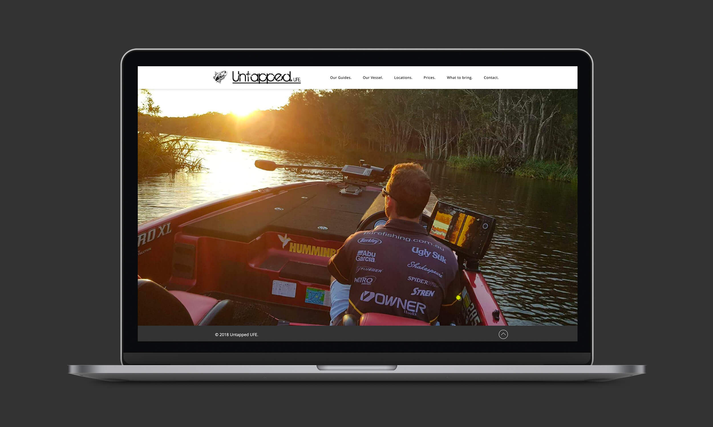 Untapped Fishing Expeditions website design preview