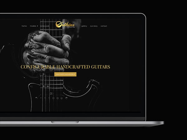Orthius Guitars Website Design