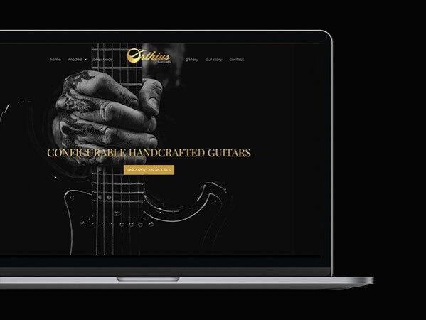 Orthius Guitars Website Design