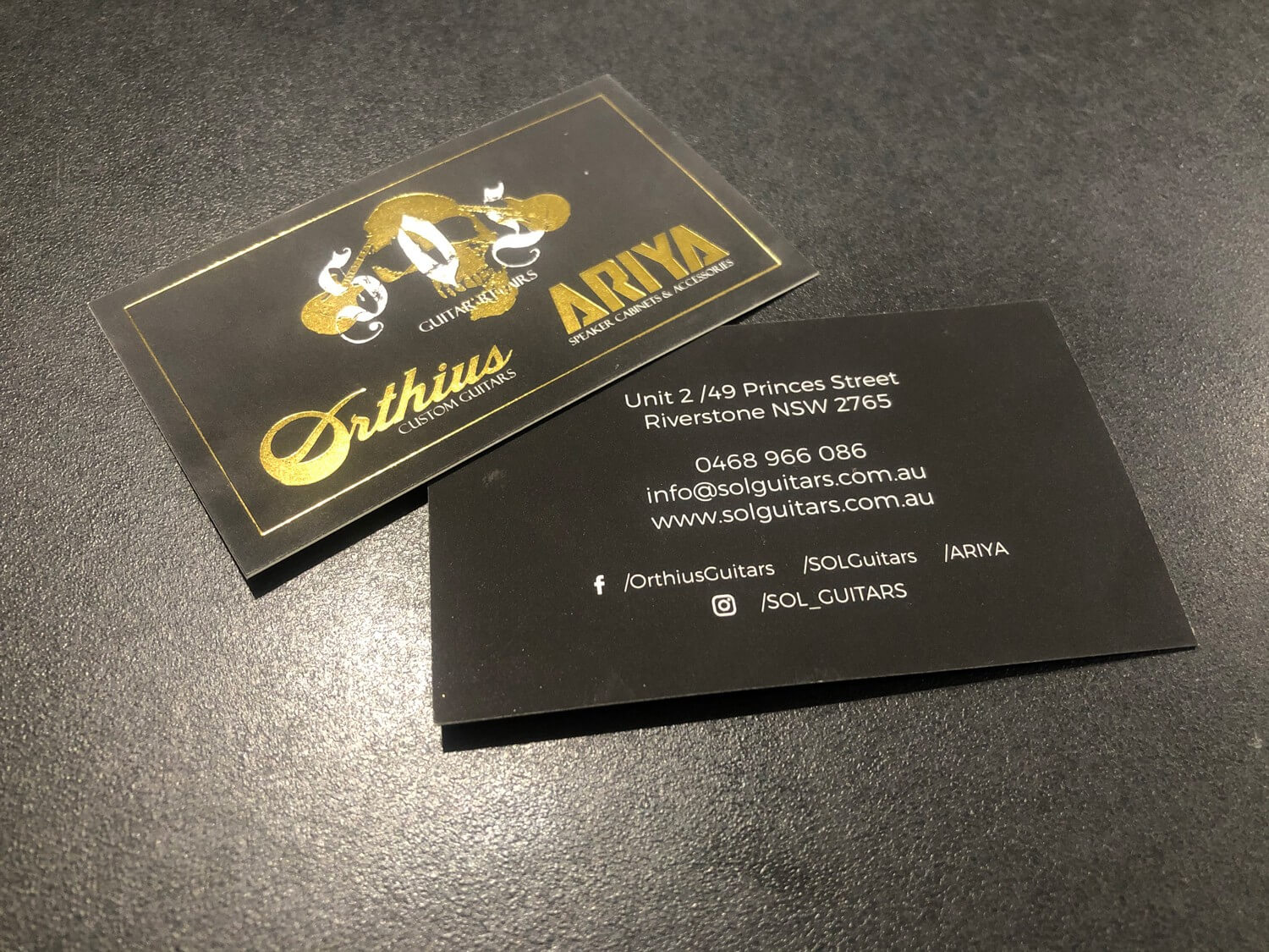 Orthius, SOL, ARIYA Business Cards