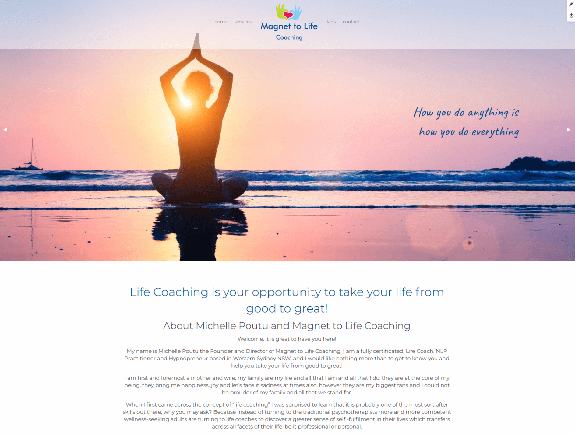 Magnet To Life Coaching Website