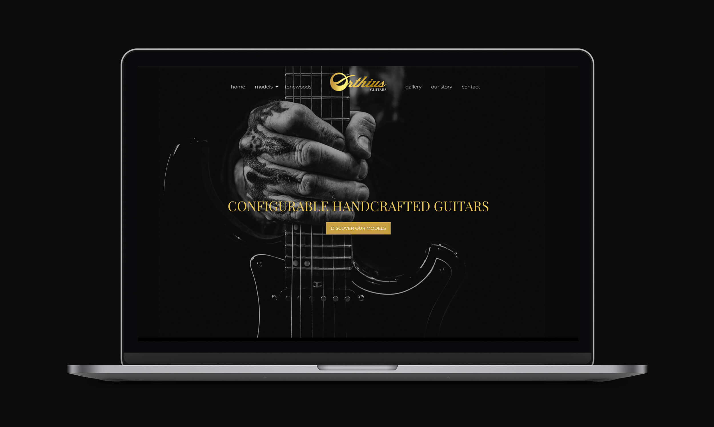 Orthius Guitars website design preview